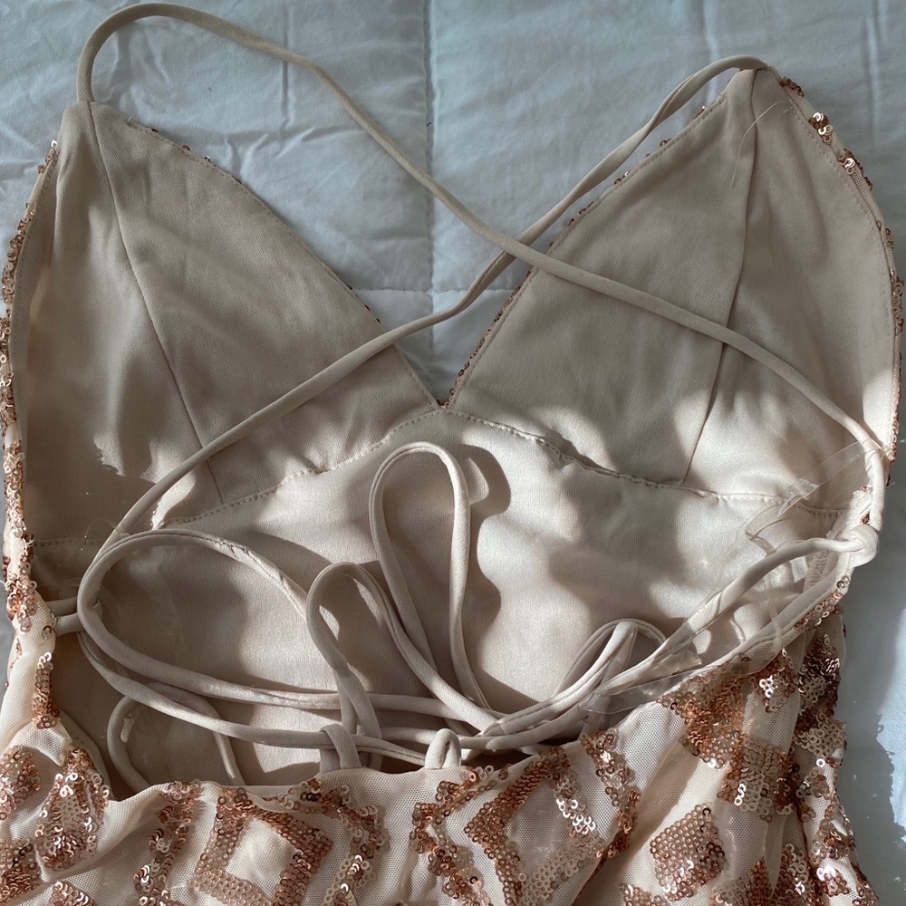 NUDE SEQUIN DRESS - Picture 4 of 5